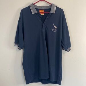 Vintage RooRock Sydney Australia Dark Blue Polo 80s 90s